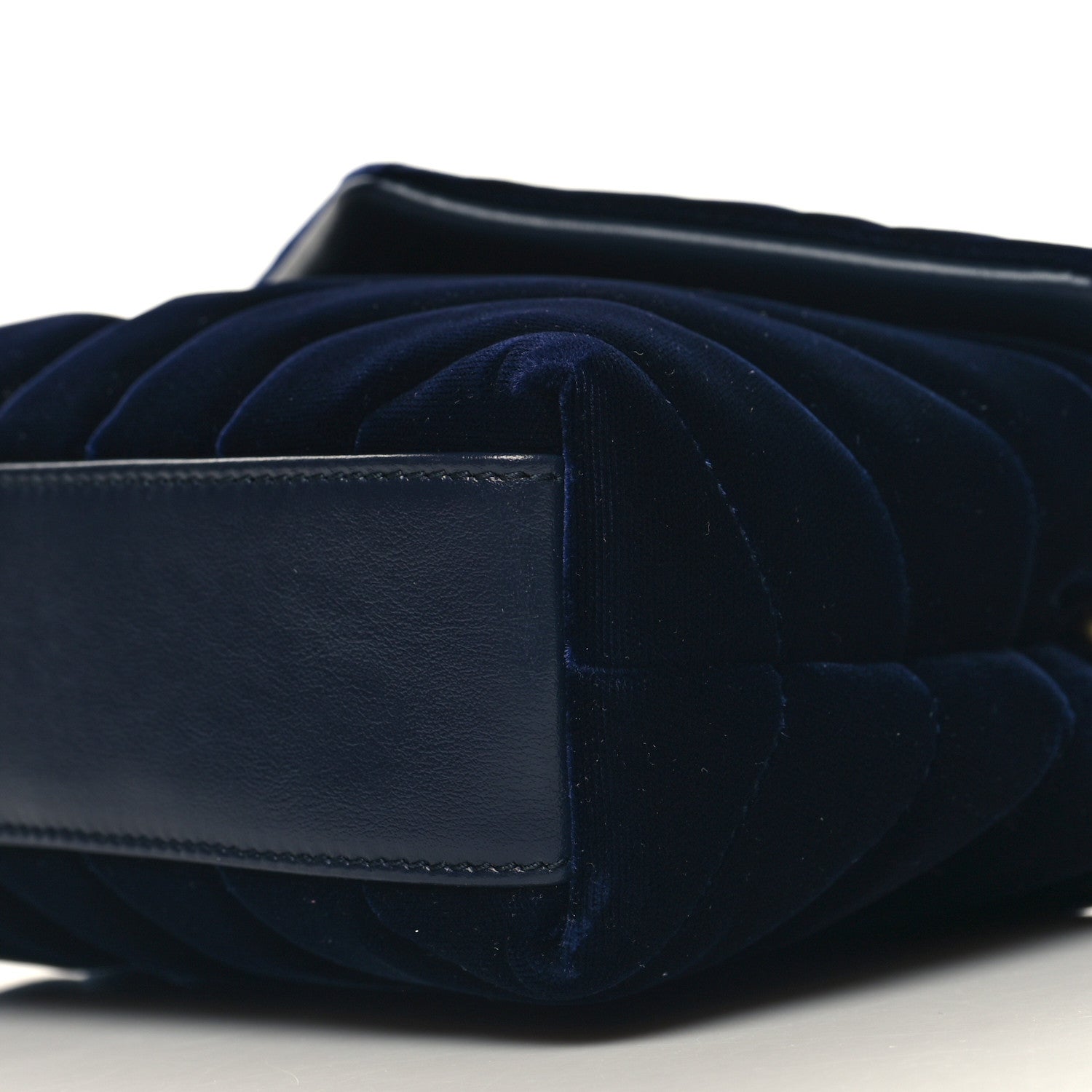 Saint Laurent Velvet Y Quilted Monogram Toy Loulou Chain Satchel Deep Marine 11 of 12