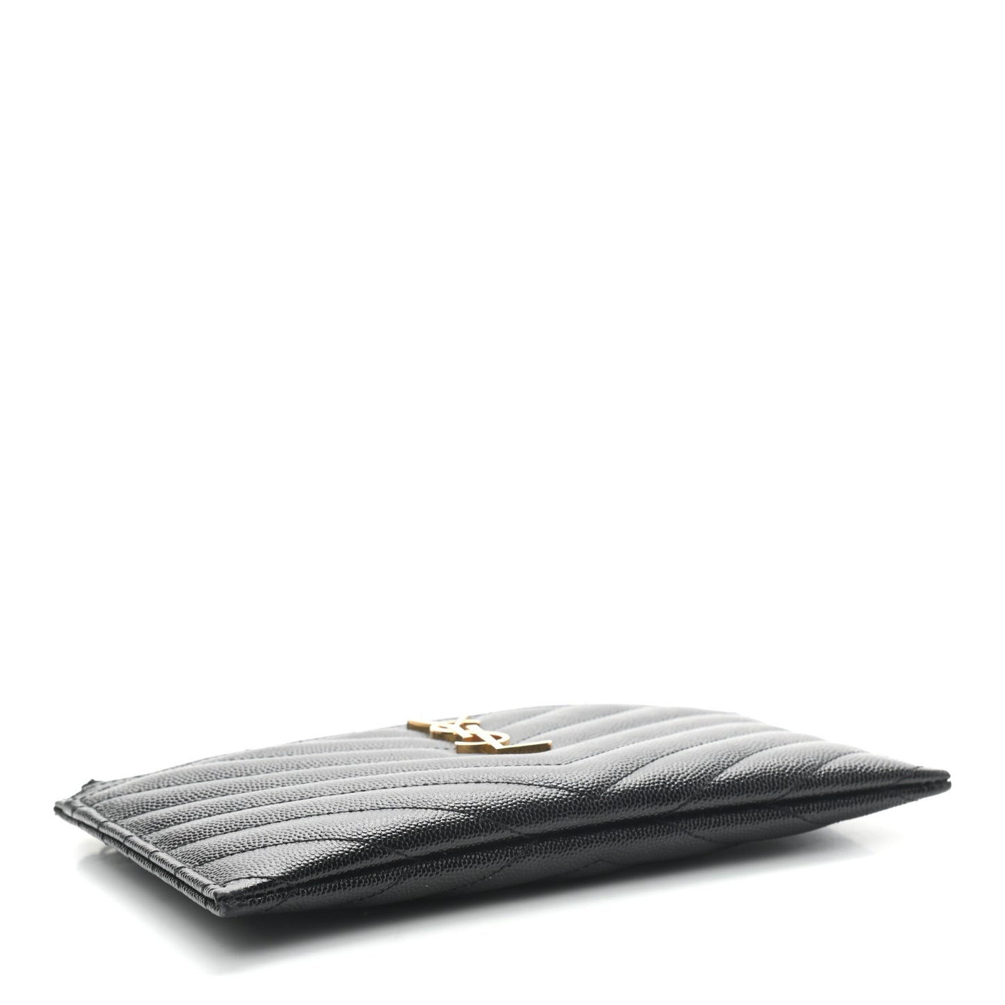 Grain De Poudre Chevron Monogram Bill Pouch Black