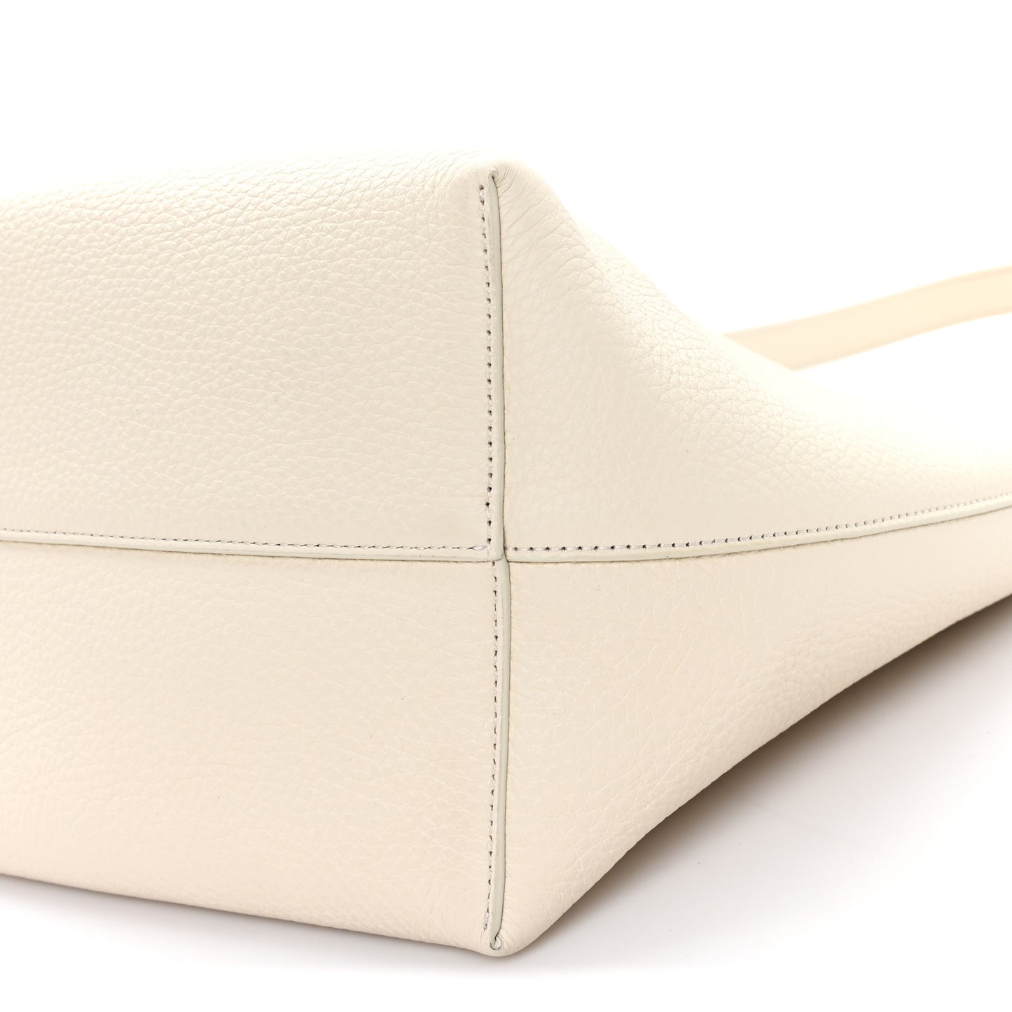 Grained Calfskin Medium N/S Park Tote Ivory