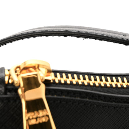 Prada Saffiano Lux Shoulder Bag Black 11 of 14