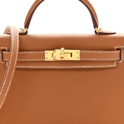 Hermes Epsom Mini Kelly Sellier 20 Gold 7 of 9