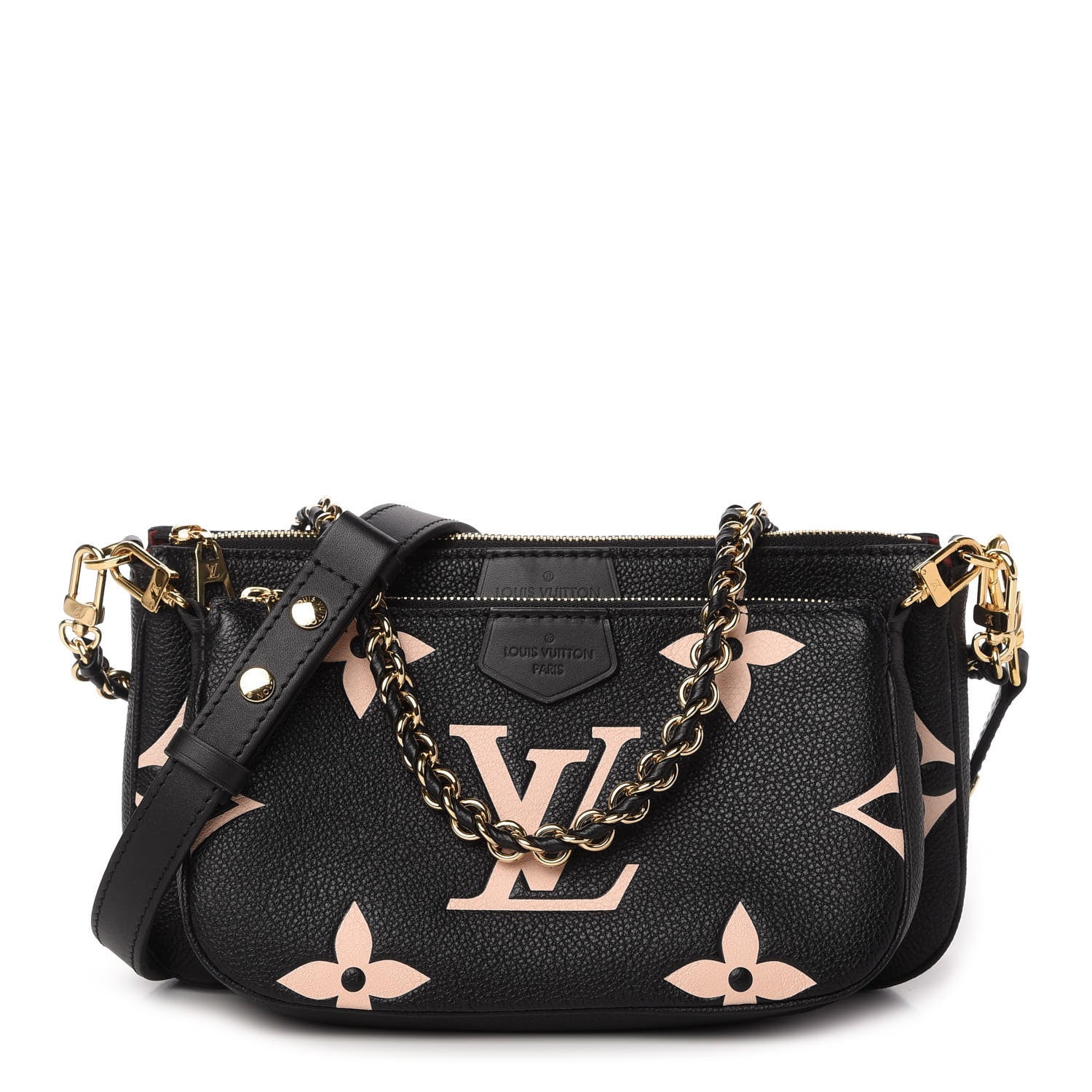Louis Vuitton Empreinte Monogram Giant Multi Pochette Accessories Black Beige 1 of 9