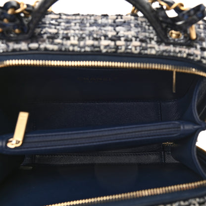Chanel Tweed Snakeskin Quilted Medium CC Filigree Vanity Case Multicolor 5 of 10