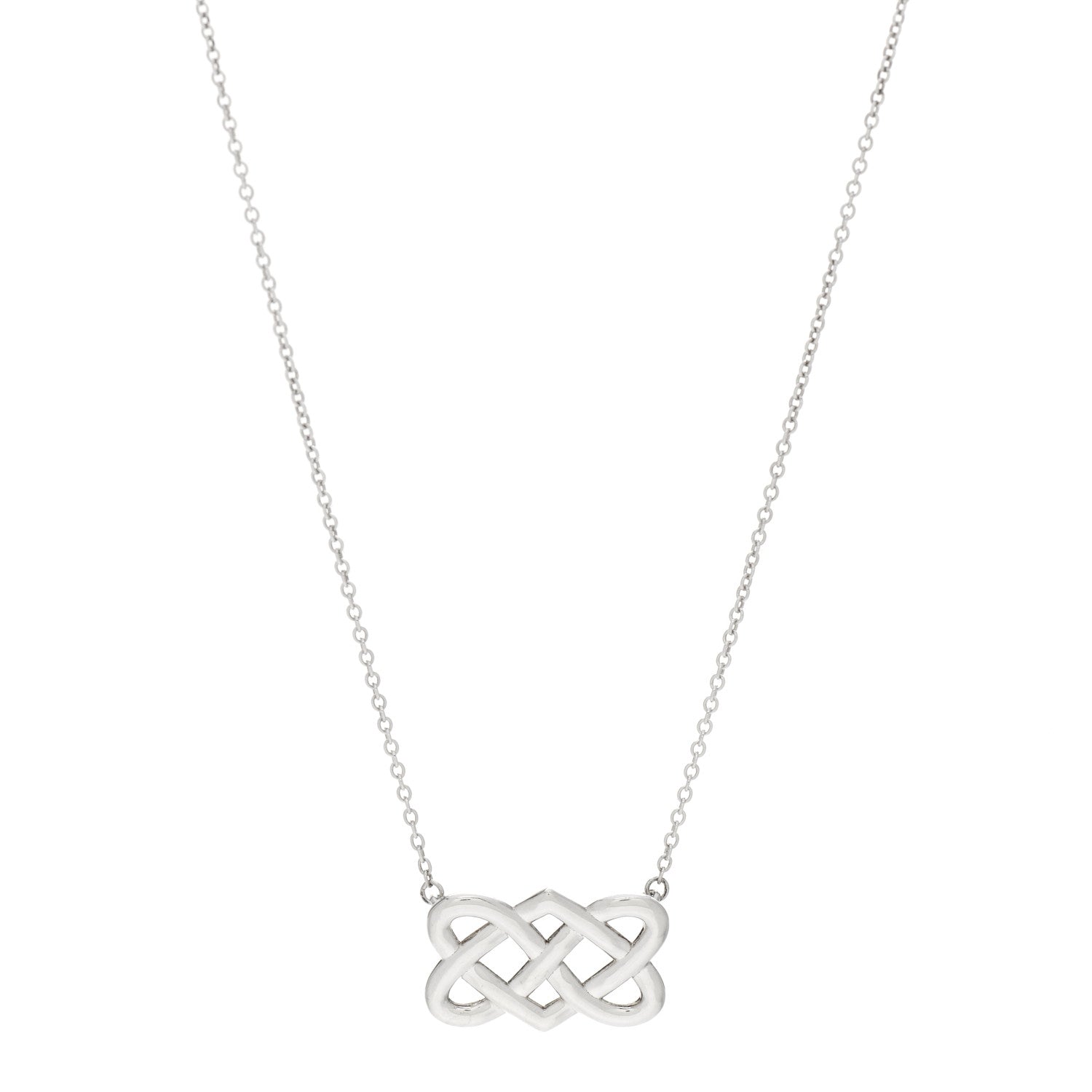 Tiffany Sterling Silver Paloma Picasso Celtic Knot Pendant Necklace 1 of 3