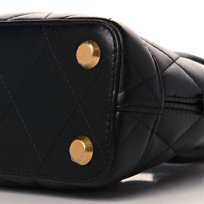 Balenciaga Nappa Calfskin Quilted XXS Ville Top Handle Bag Black 10 of 10