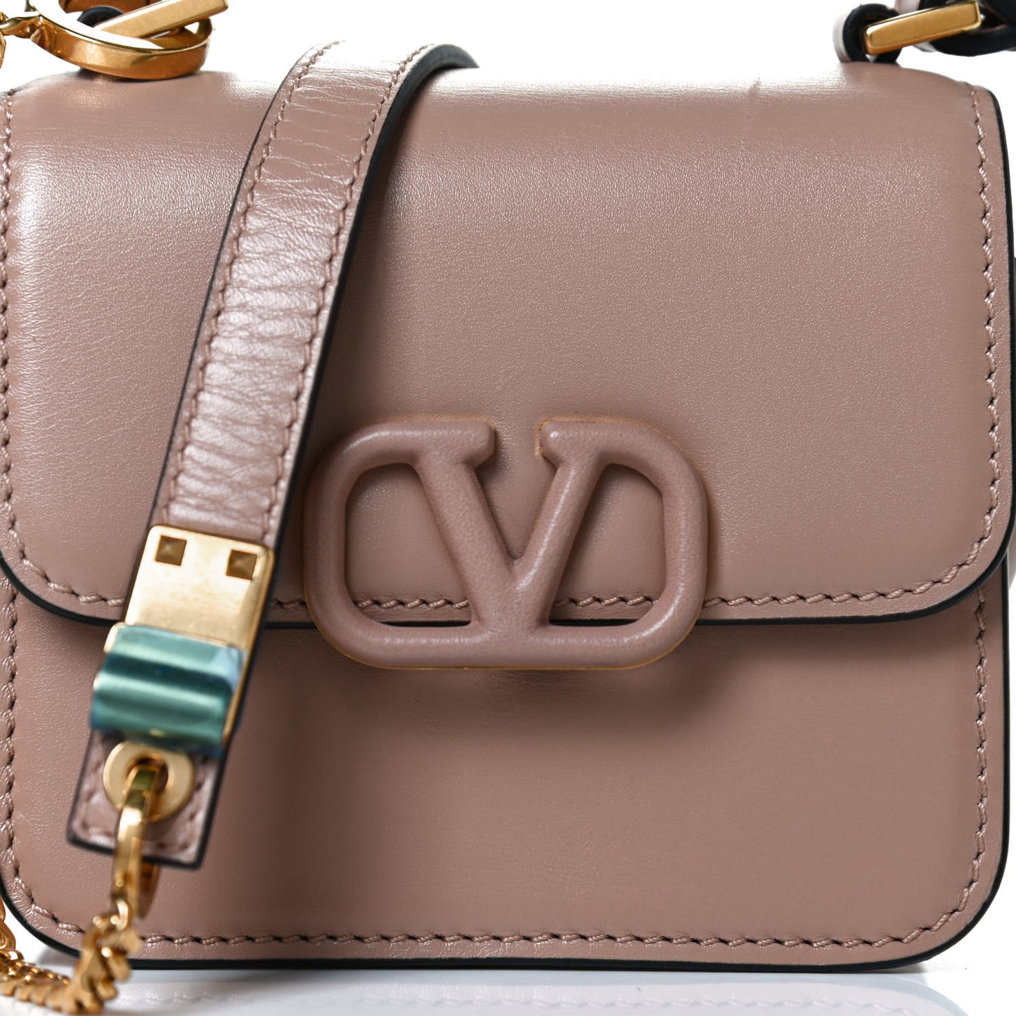 Smooth Calfskin Micro VSling Shoulder Bag Rose Cannelle