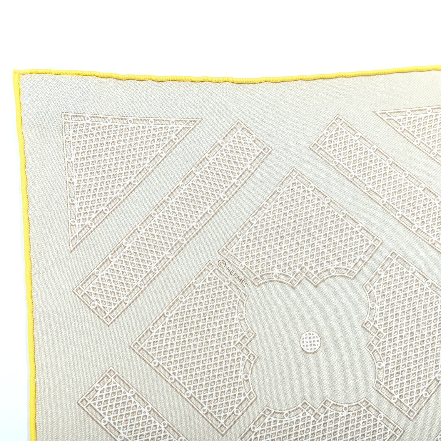 Hermes Silk Gavroche Sellier Pocket Square Scarf 2 of 3
