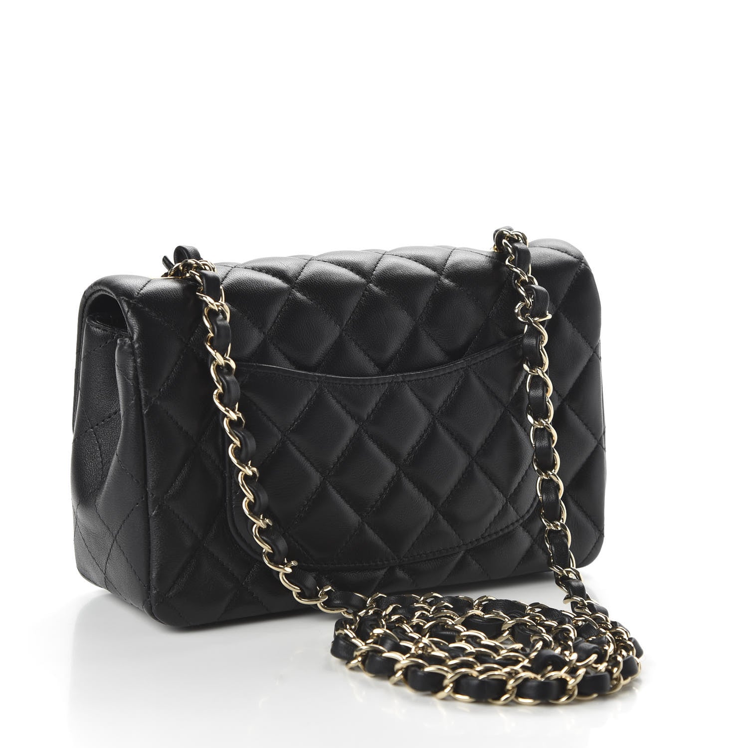Chanel Lambskin Quilted Mini Rectangular Flap Black 3 of 11