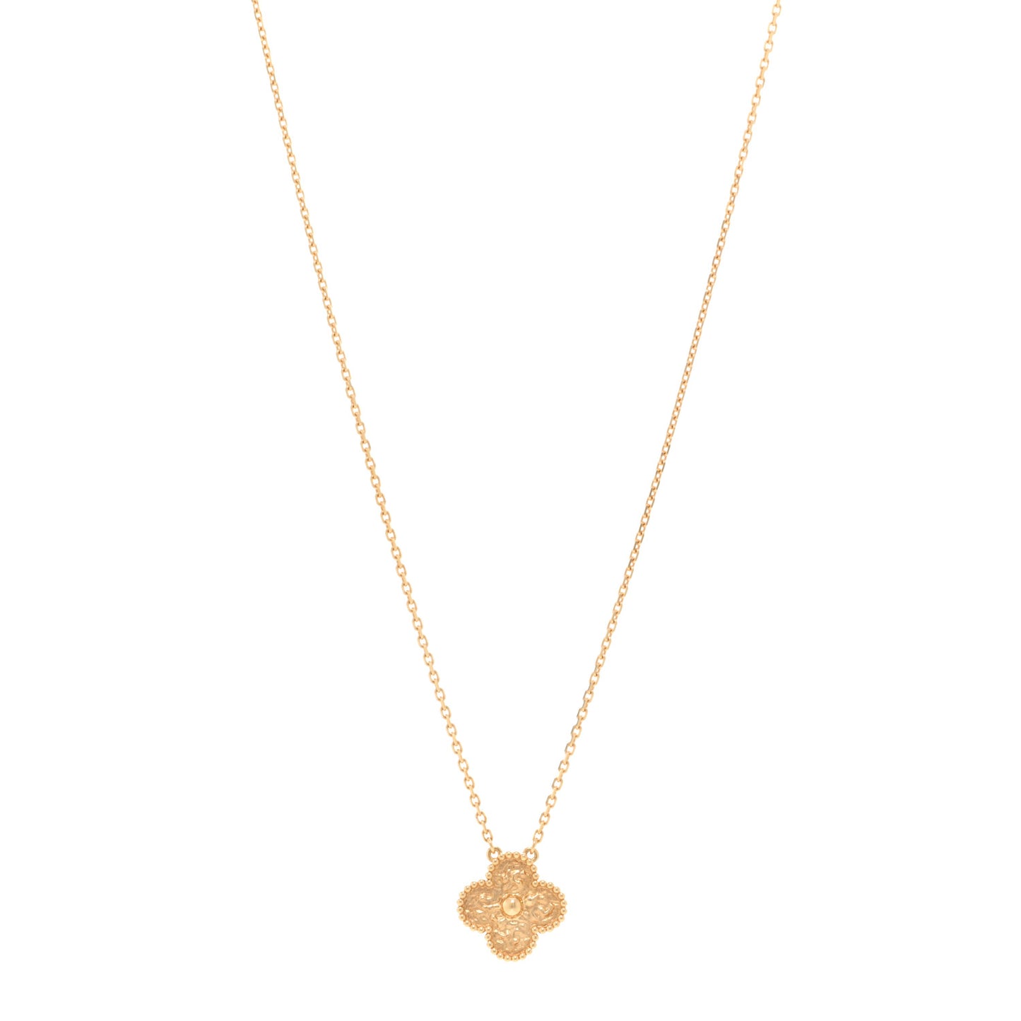 18K Yellow Gold Vintage Alhambra Pendant Necklace