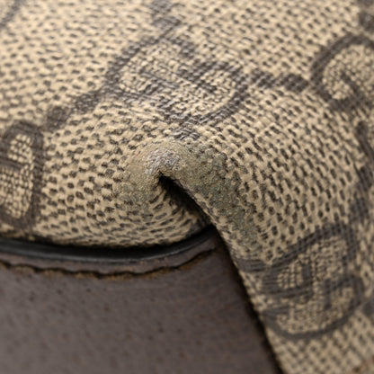Gucci GG Supreme Monogram Textured Dollar Calfskin Web Small Ophidia Dome Shoulder Bag Beige Ebony New Acero 13 of 13