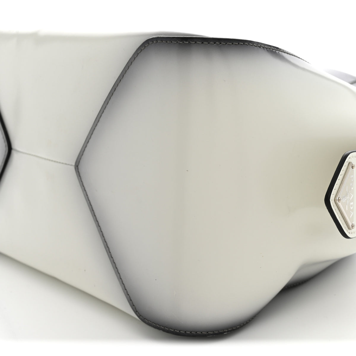 Prada Spazzolato Small Supernova Handbag White Sfumato 9 of 11
