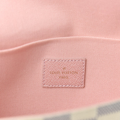 Louis Vuitton Damier Azur Pochette Felicie Chain Wallet Rose Ballerine 7 of 8