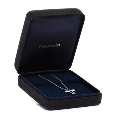 Tiffany Platinum Diamond Etoile Cross Pendant Necklace 6 of 6