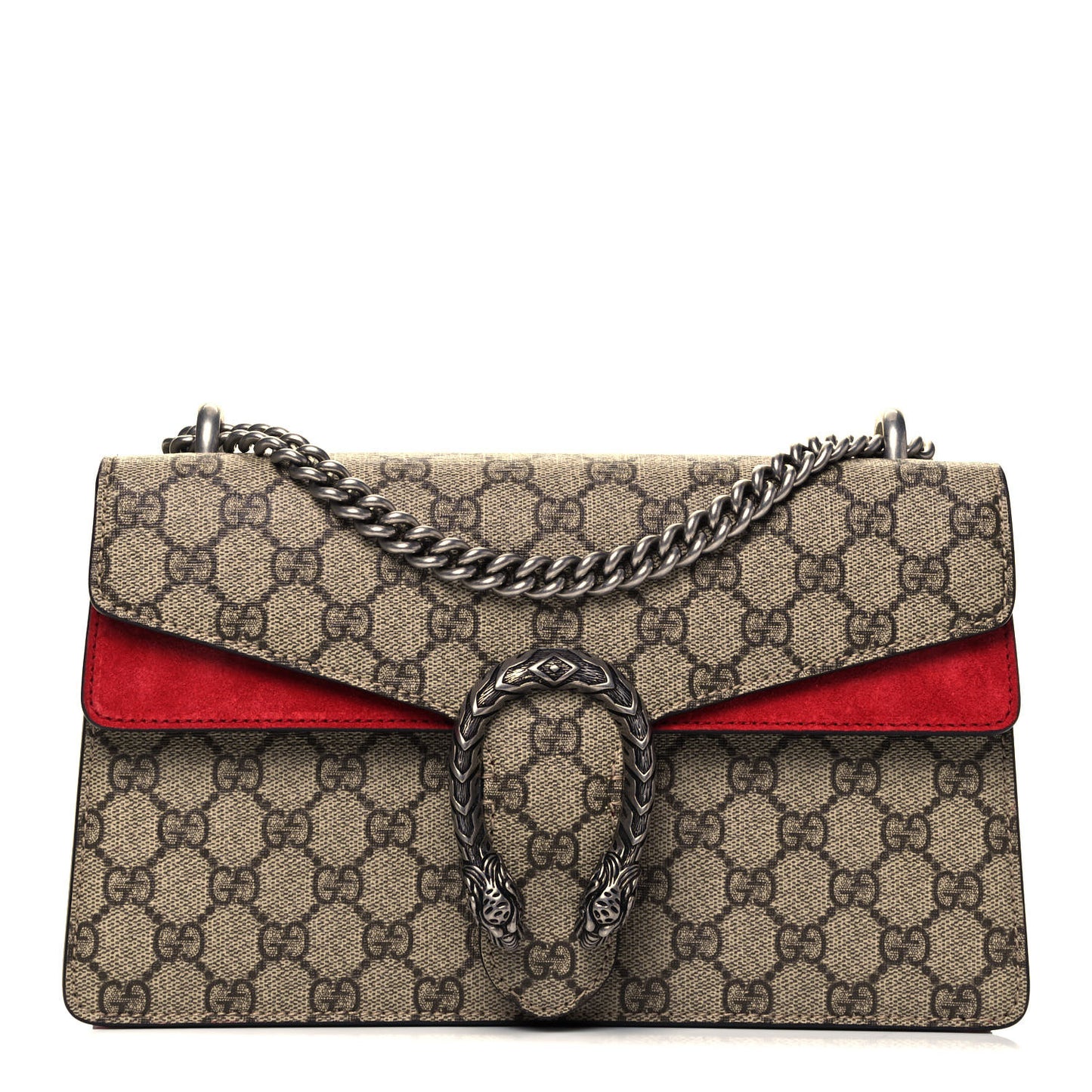 GG Supreme Monogram Small Dionysus Shoulder Bag Red