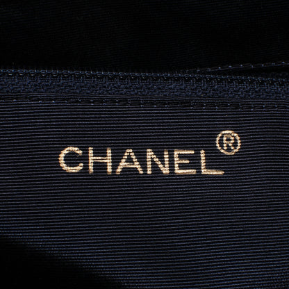 Chanel Straw Bag Navy 6 of 8