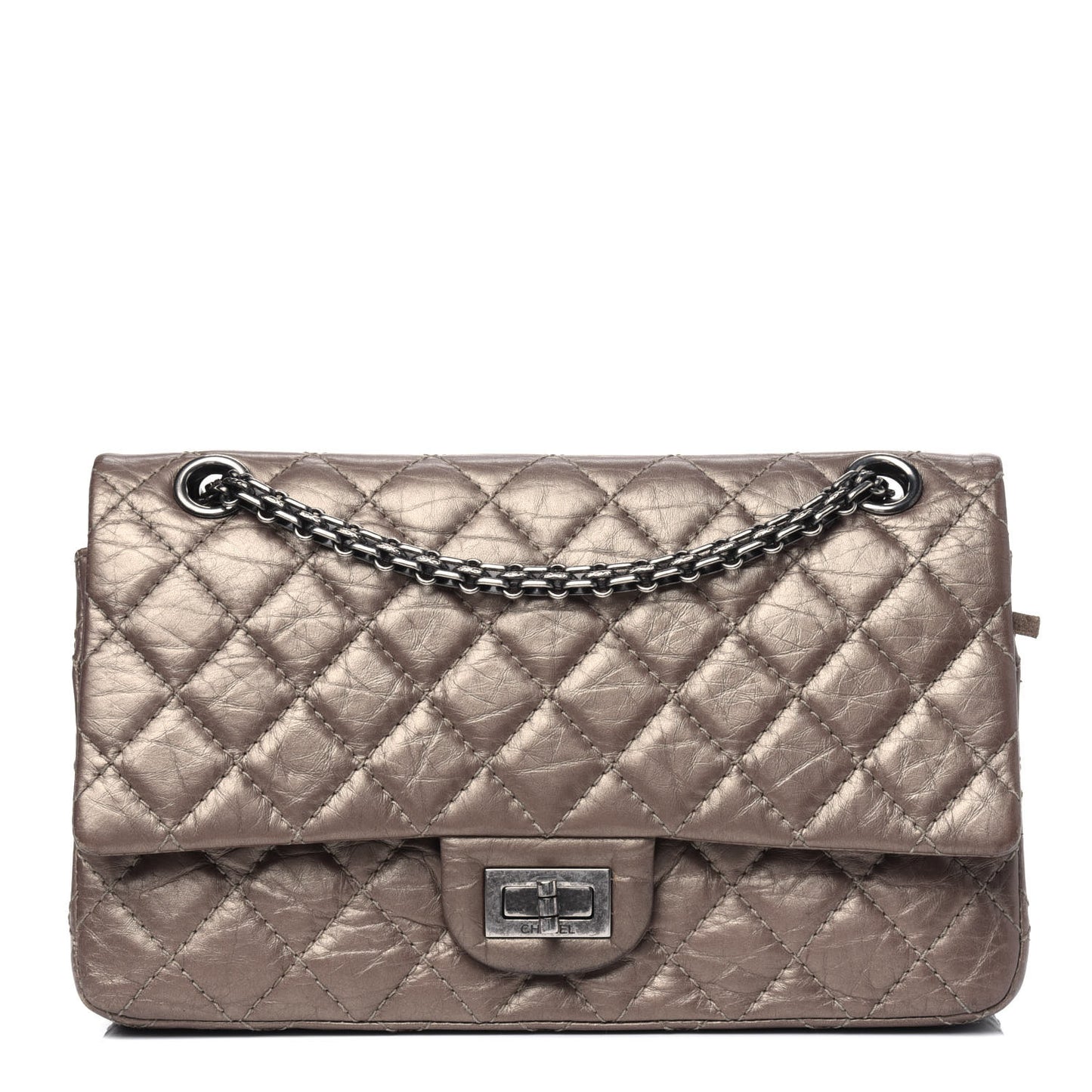 Metallic Aged Calfskin 2.55 Reissue 225 Flap Bronze