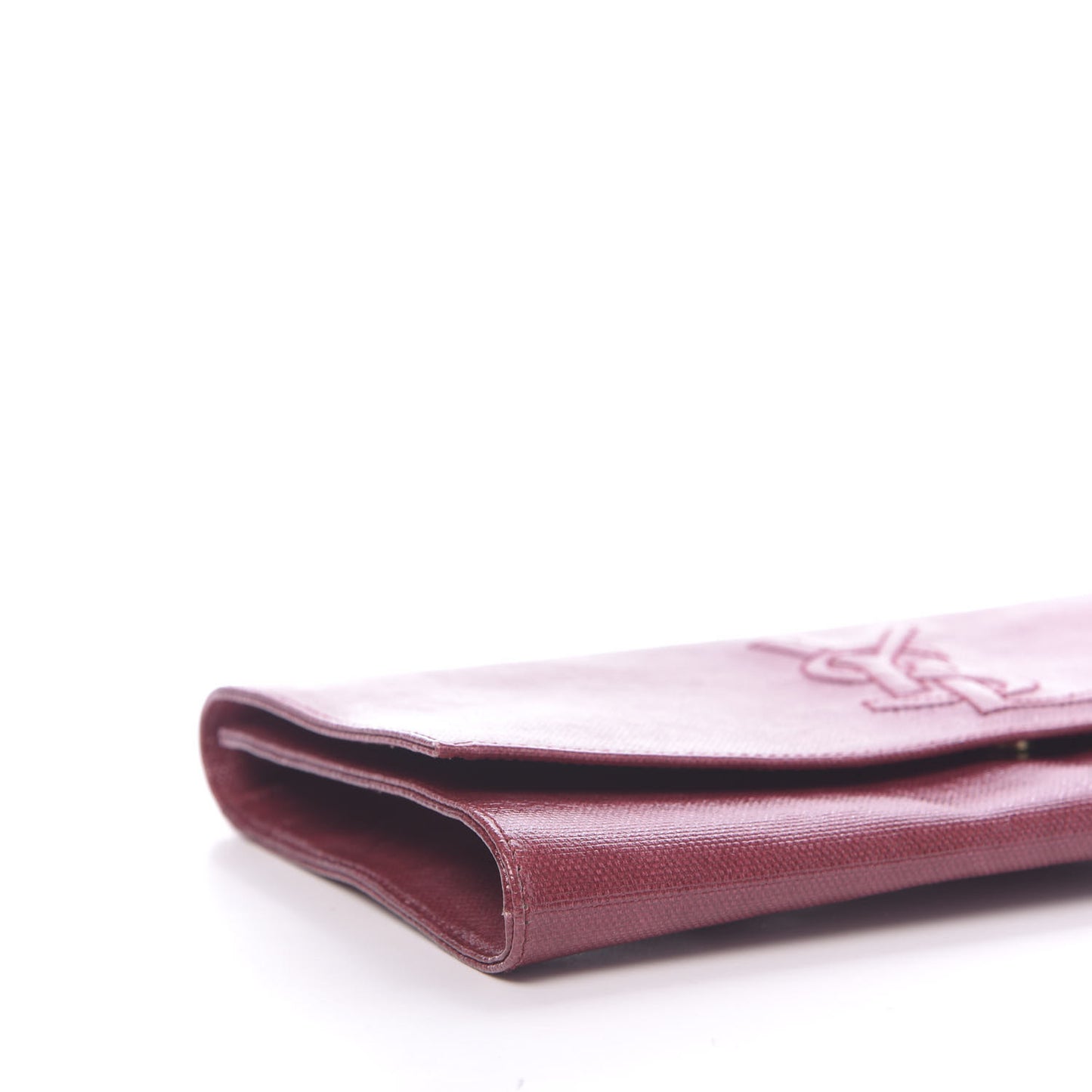 Coated Linen Large Belle De Jour Clutch Palissandre