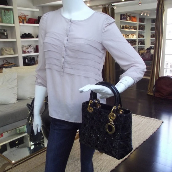 Patent Cannage Lady Dior Black