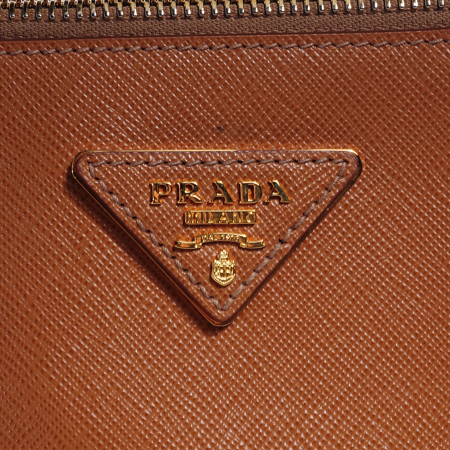 Prada Saffiano Lux Extra Large Galleria Double Zip Tote Caramel 7 of 10