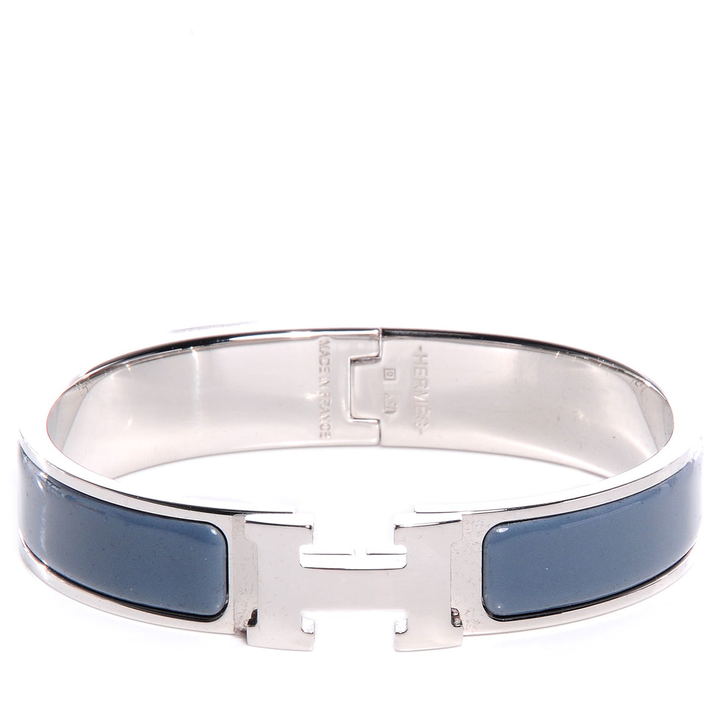 Enamel Narrow Clic Clac H Bracelet PM Slate