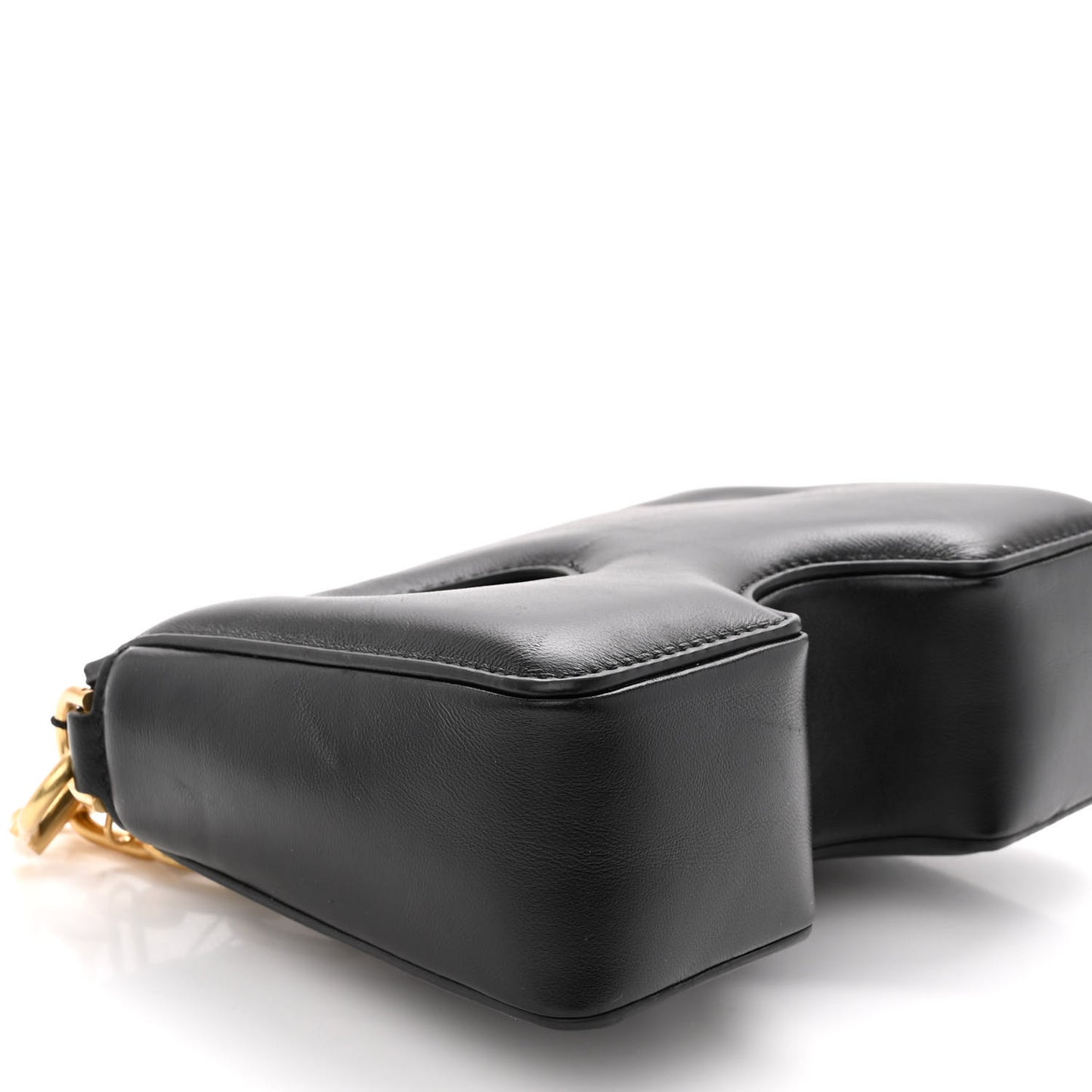 OFF WHITE Calfskin Burrow 22 Chain Bag Black
