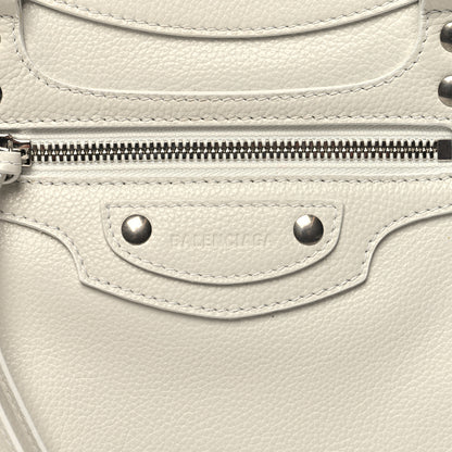 Balenciaga Grained Calfskin Neo Classic Silver Hardware S City White 7 of 12