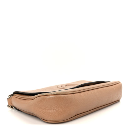 Gucci Pebbled Calfskin Medium Soho Flap Crossbody Camelia 4 of 12