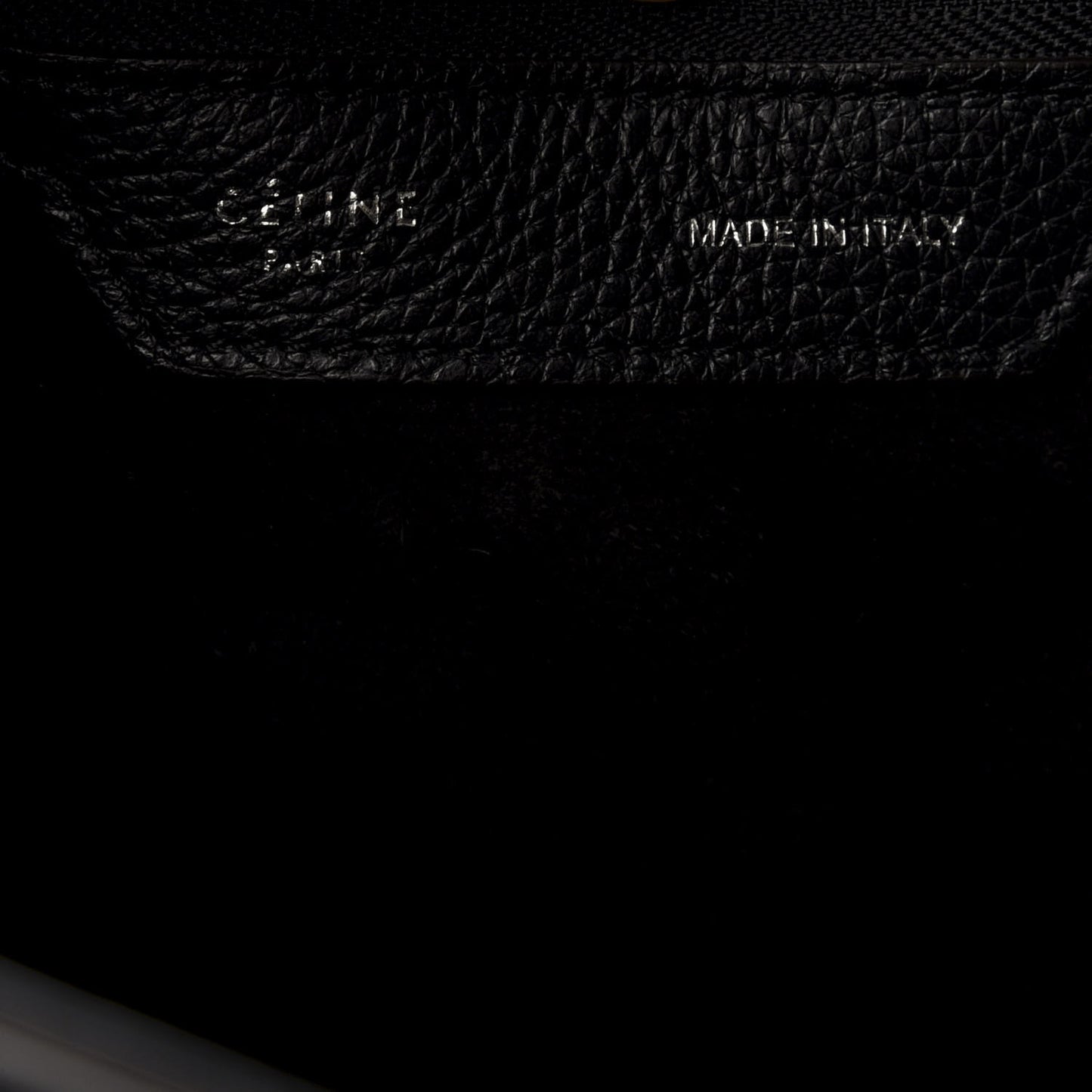 Drummed Calfskin Micro Luggage Black