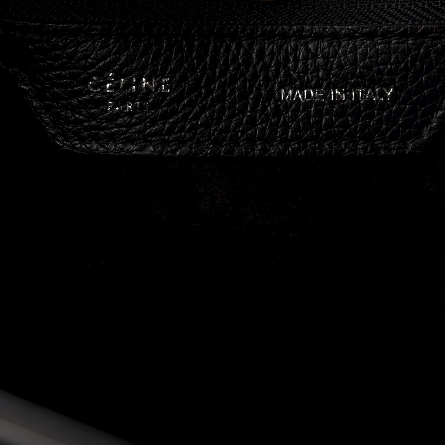 Celine Drummed Calfskin Micro Luggage Black 9 of 14