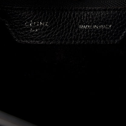 Celine Drummed Calfskin Micro Luggage Black 9 of 14