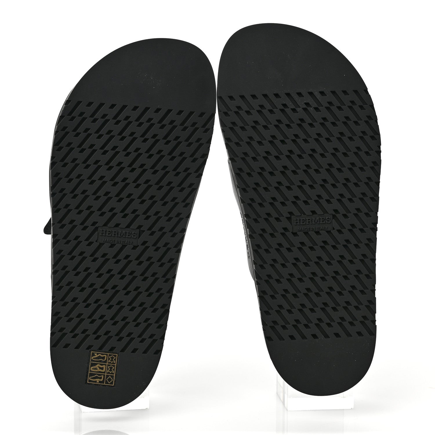 Hermes Calfskin Womens Chypre Sandals 37.5 Black 5 of 9