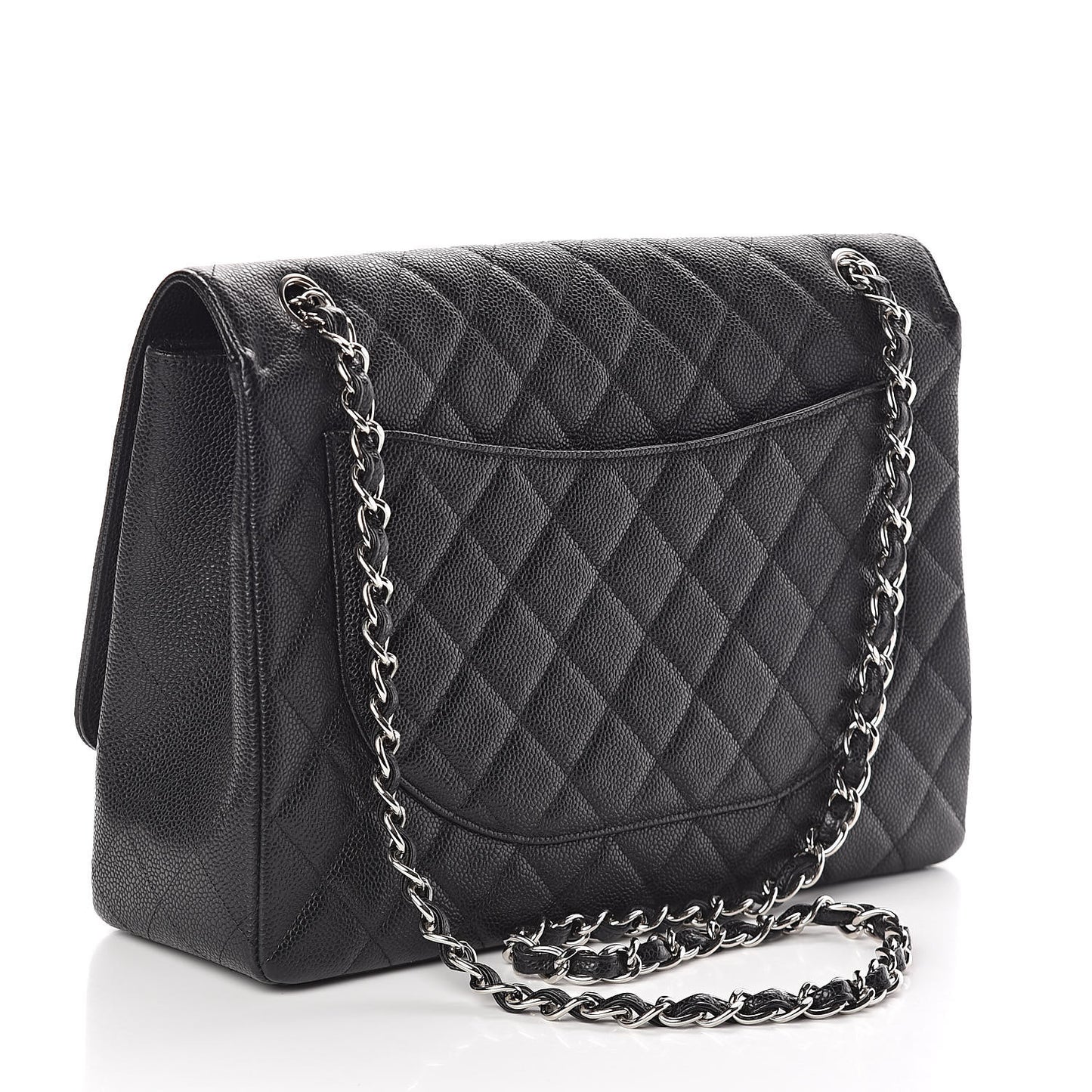 Caviar Quilted Maxi Single Flap Black