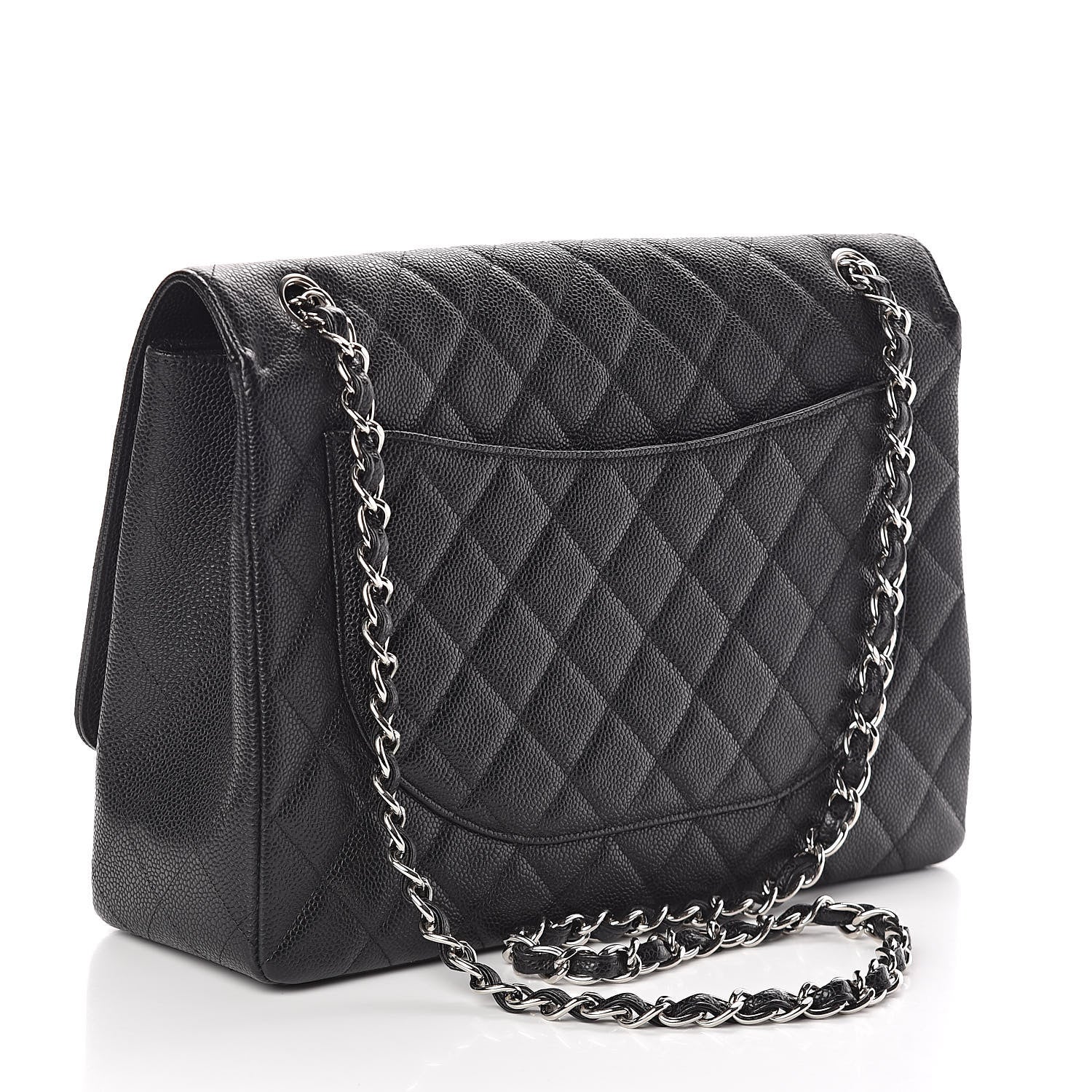 Chanel Caviar Quilted Maxi Single Flap Black 3 of 12