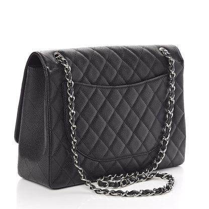 Chanel Caviar Quilted Maxi Single Flap Black 3 of 12