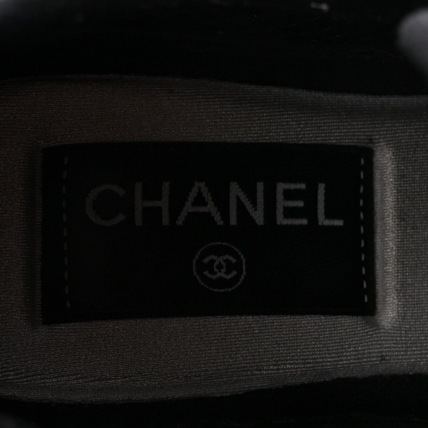 Chanel Suede Calfskin Nylon Grosgrain CC Sneakers 37 Black 8 of 9