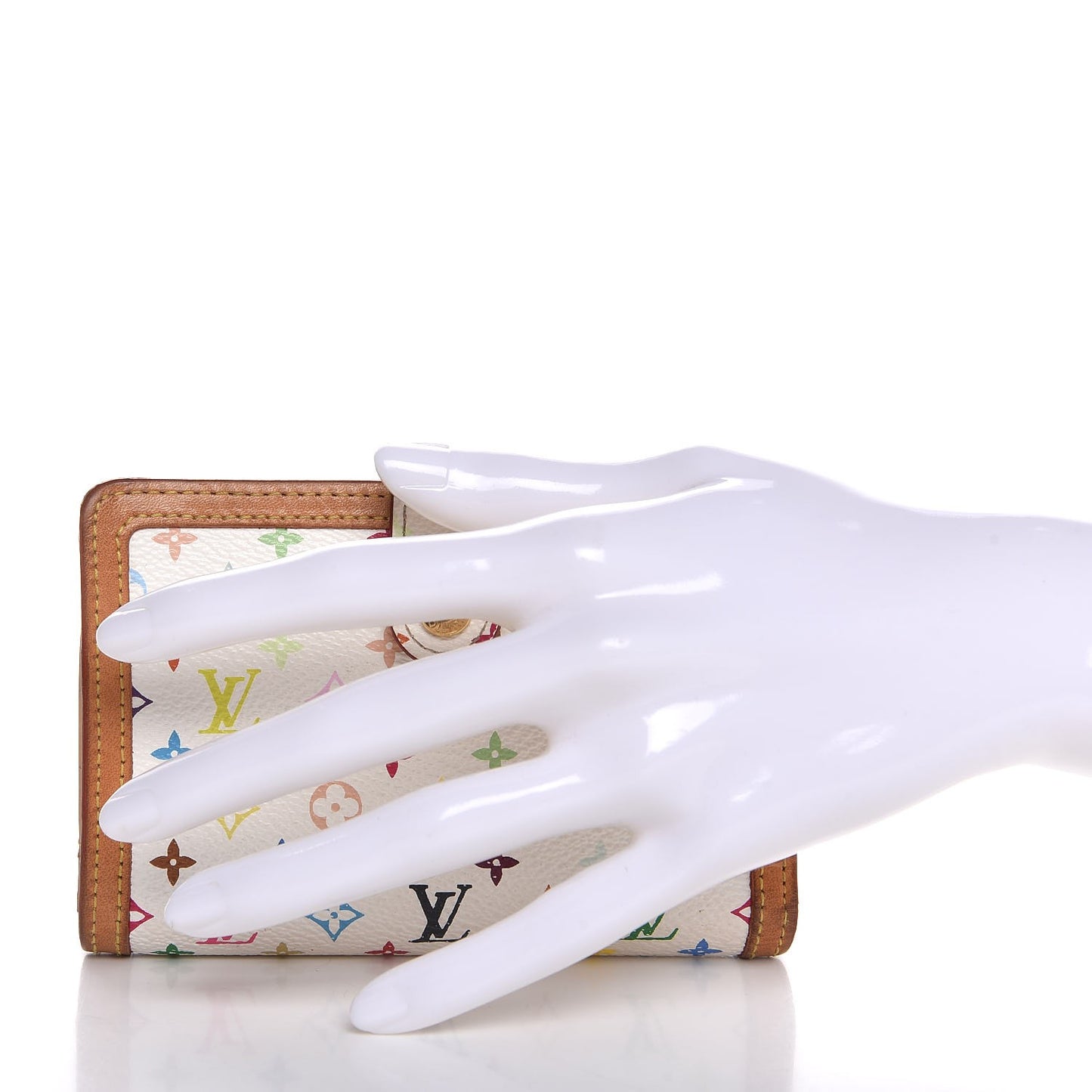 Monogram Multicolor French Purse Wallet White