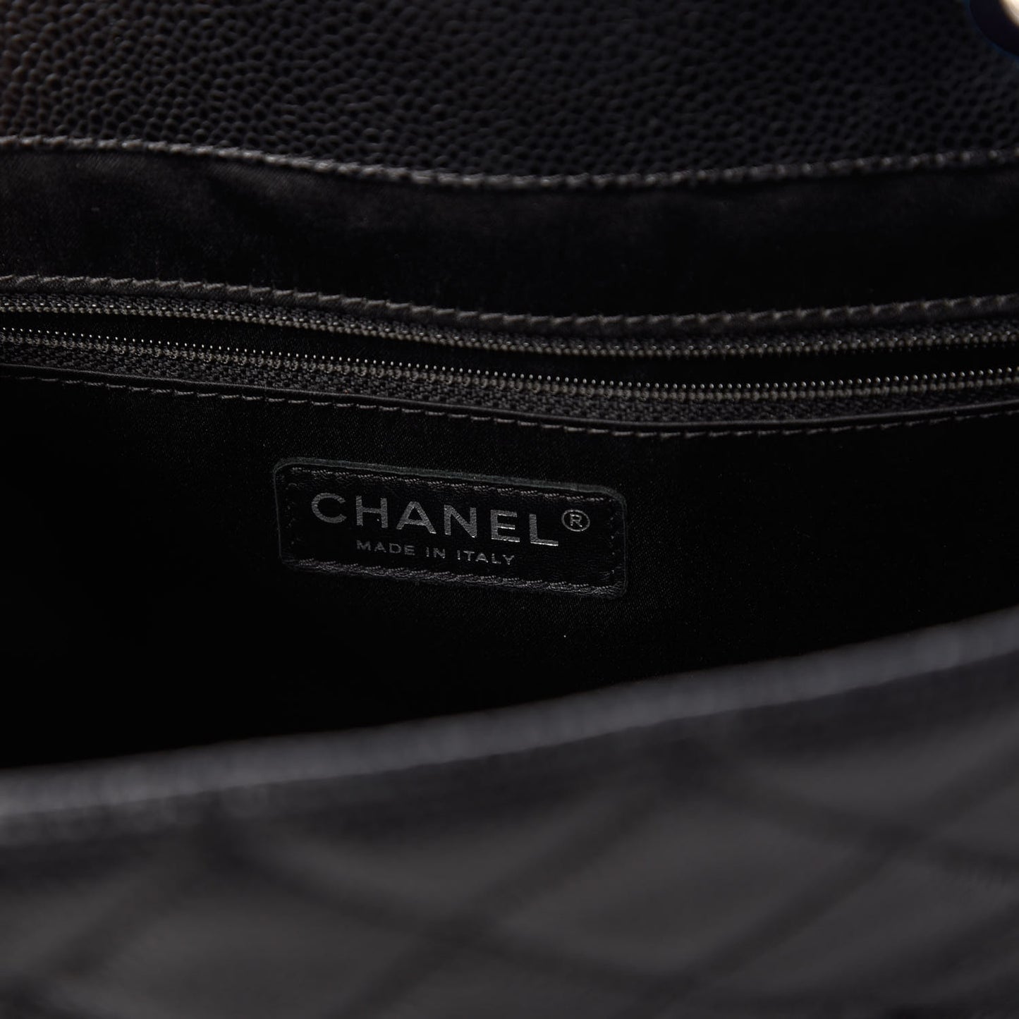 Caviar Quilted XL Grand Shopping Tote GST Black