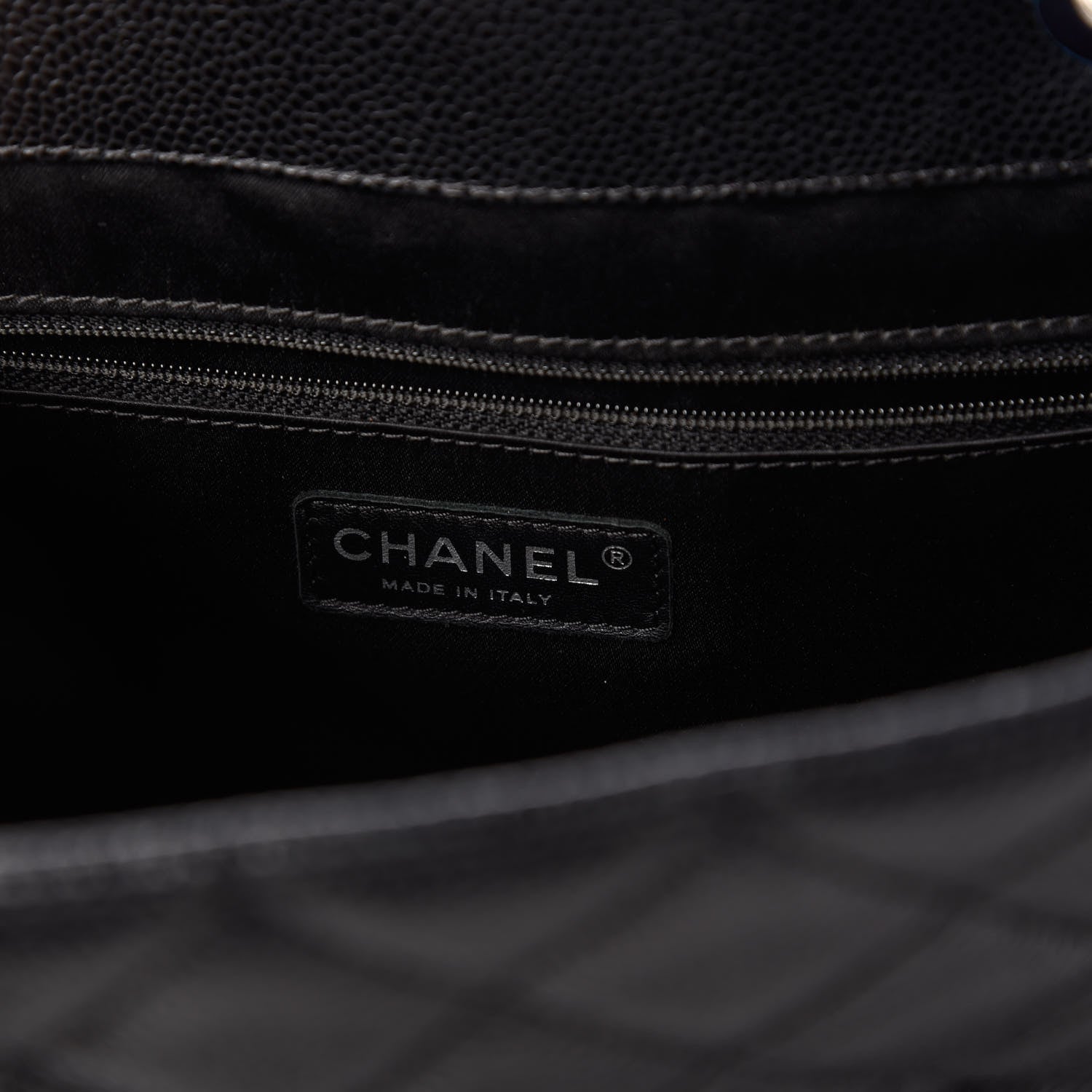 Chanel Caviar Quilted XL Grand Shopping Tote GST Black 8 of 10