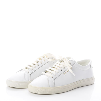 Saint Laurent Calfskin Andy Low Top Sneakers 37 Blanc Optique 3 of 7
