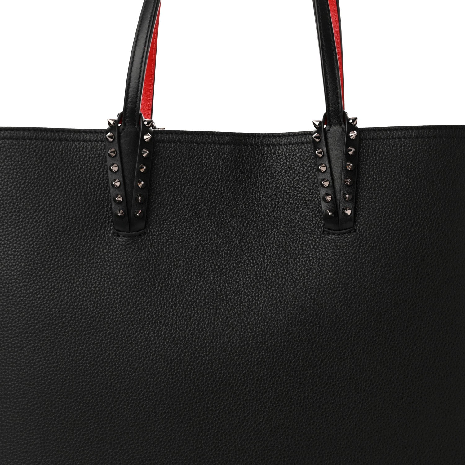 Christian Louboutin Calfskin Spikes East West Cabata Tote Black 8 of 10