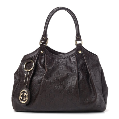 Gucci Guccissima Medium Sukey Tote Chocolate 1 of 4