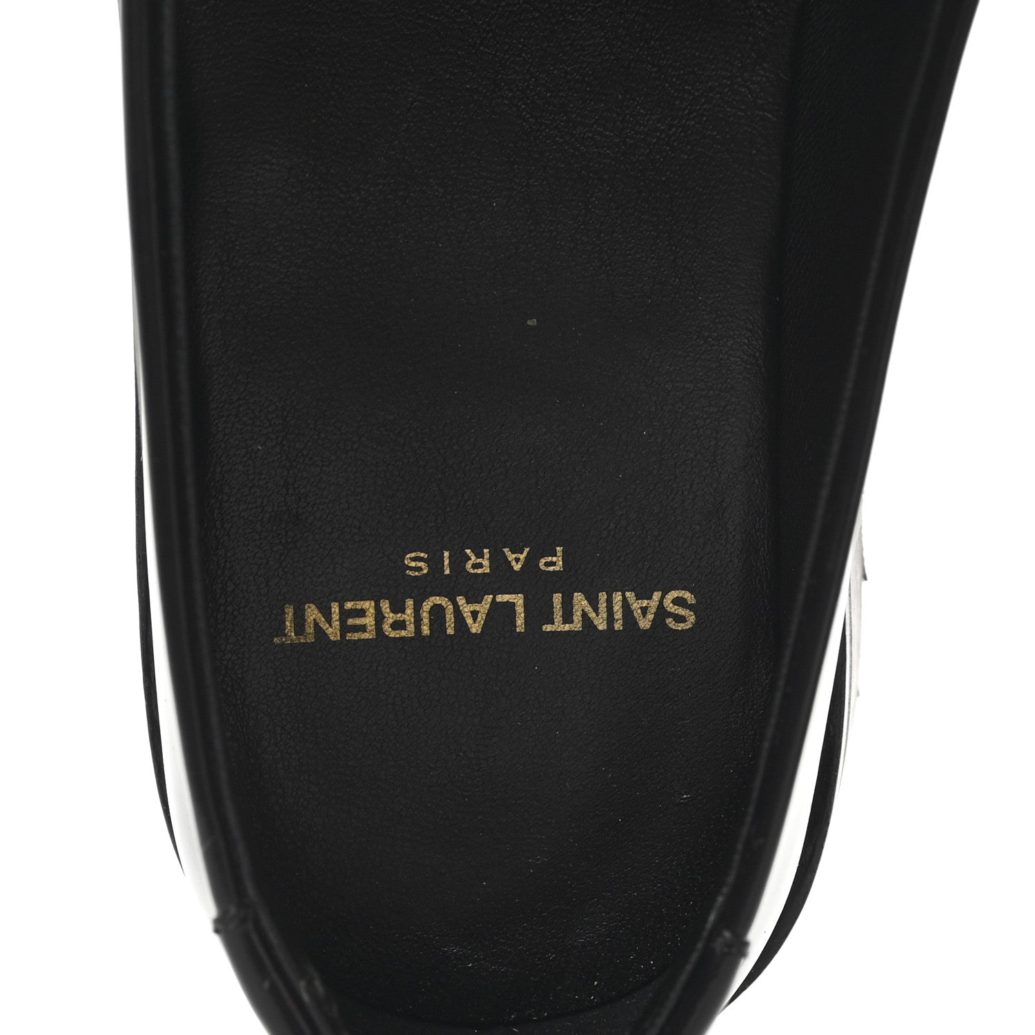 Saint Laurent Glazed Calfskin Le Loafer 15 Penny Slippers 36.5 Black 8 of 10