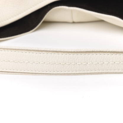 Saint Laurent Calfskin Zip Hobo White 10 of 11