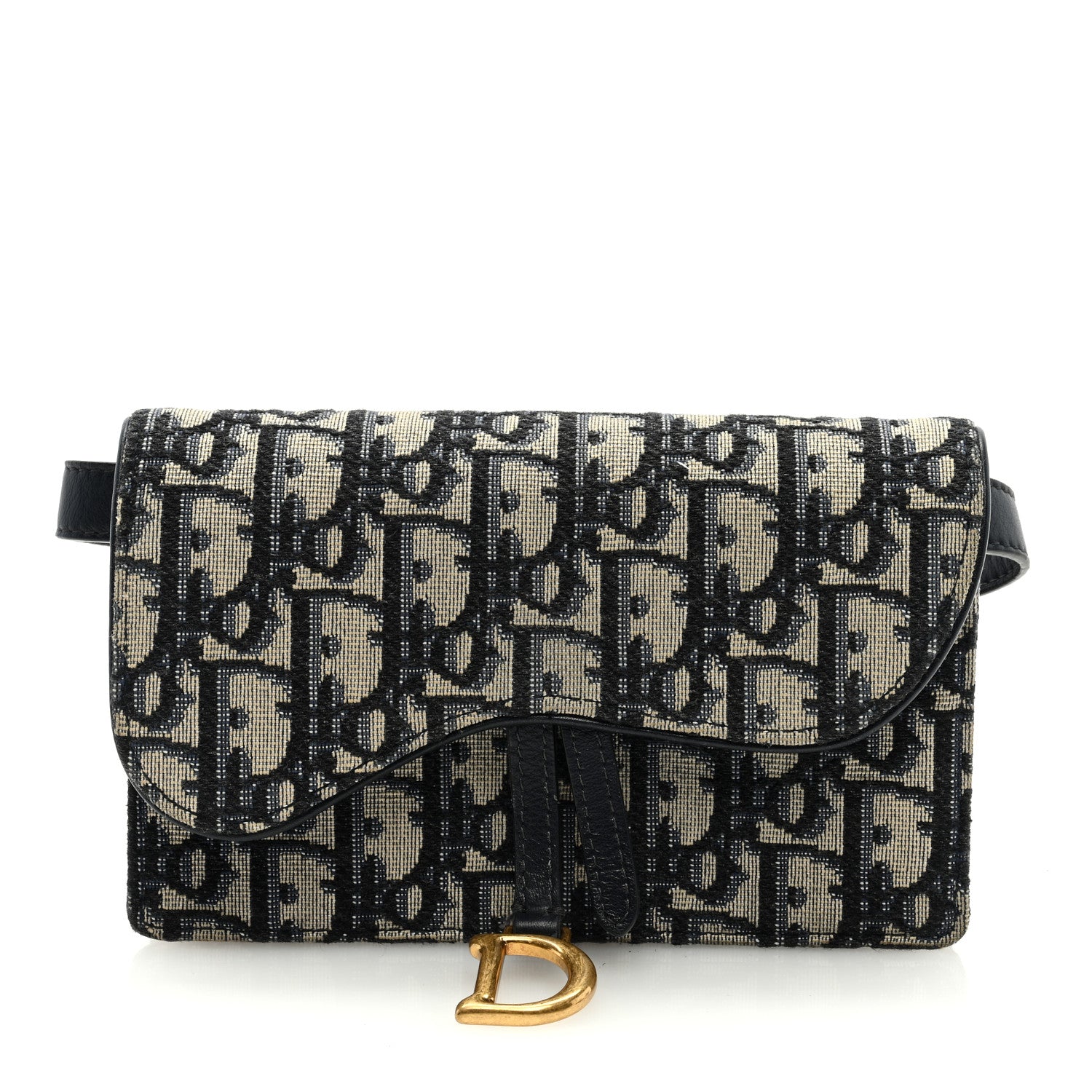 Christian Dior Oblique Saddle Belt Bag Blue 1 of 8