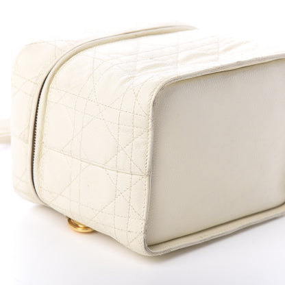 Christian Dior Lambskin Cannage Vanity Case White 8 of 9