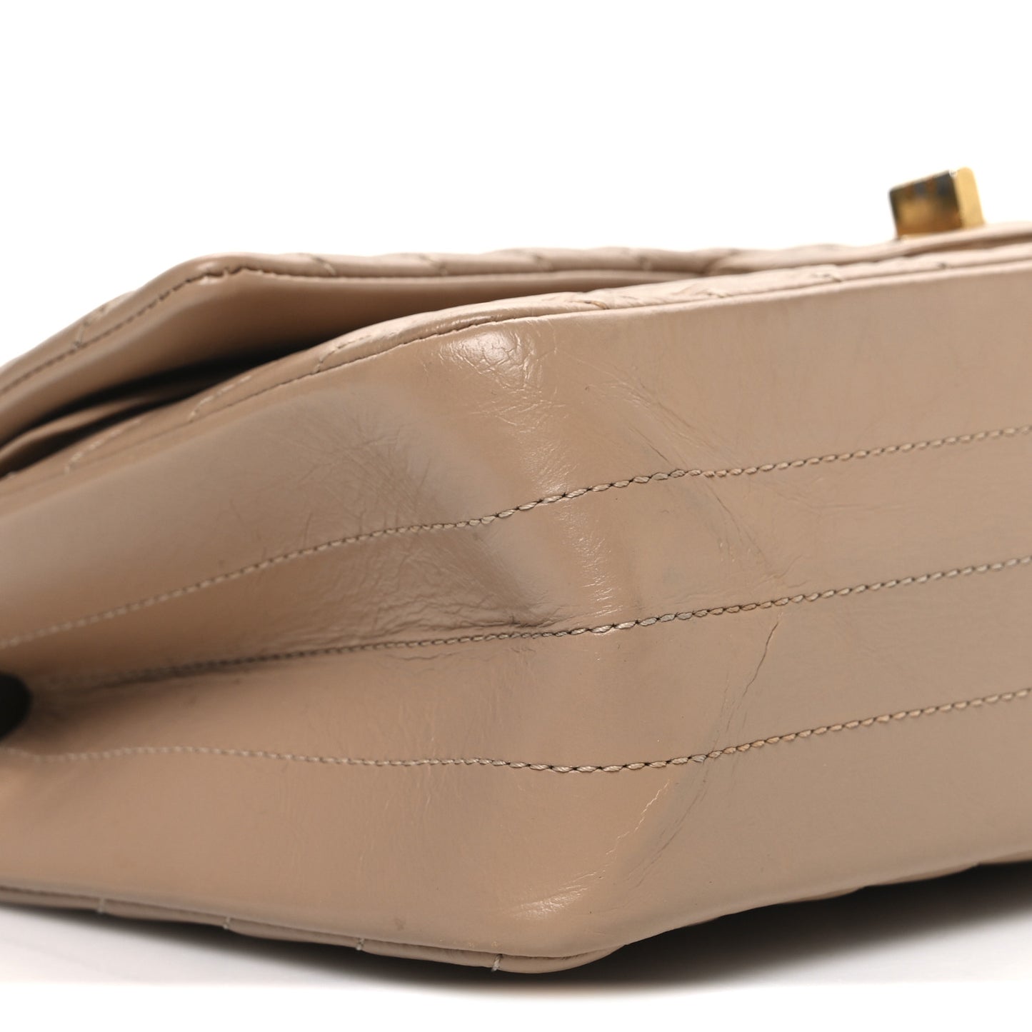 Aged Calfskin Chevron Quilted 2.55 Reissue 225 Flap Beige
