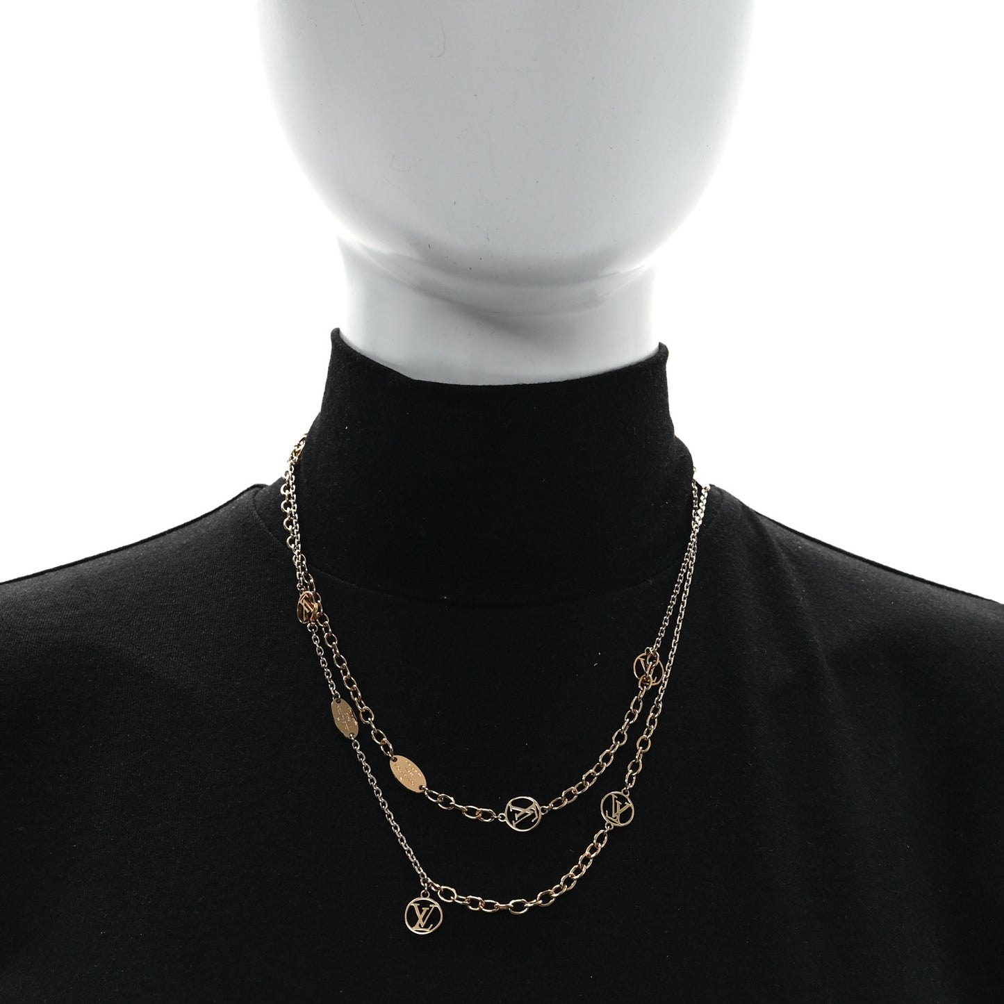 Logomania Sautoir Necklace Silver Gold