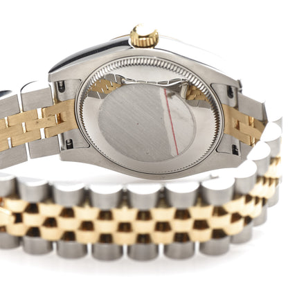 Rolex Stainless Steel 18K Yellow Gold Diamond 31mm Oyster Perpetual Datejust Watch Silver 178273 5 of 7