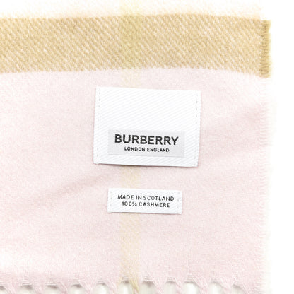 Burberry Cashmere Giant Check Fringe Scarf Pink 3 of 4