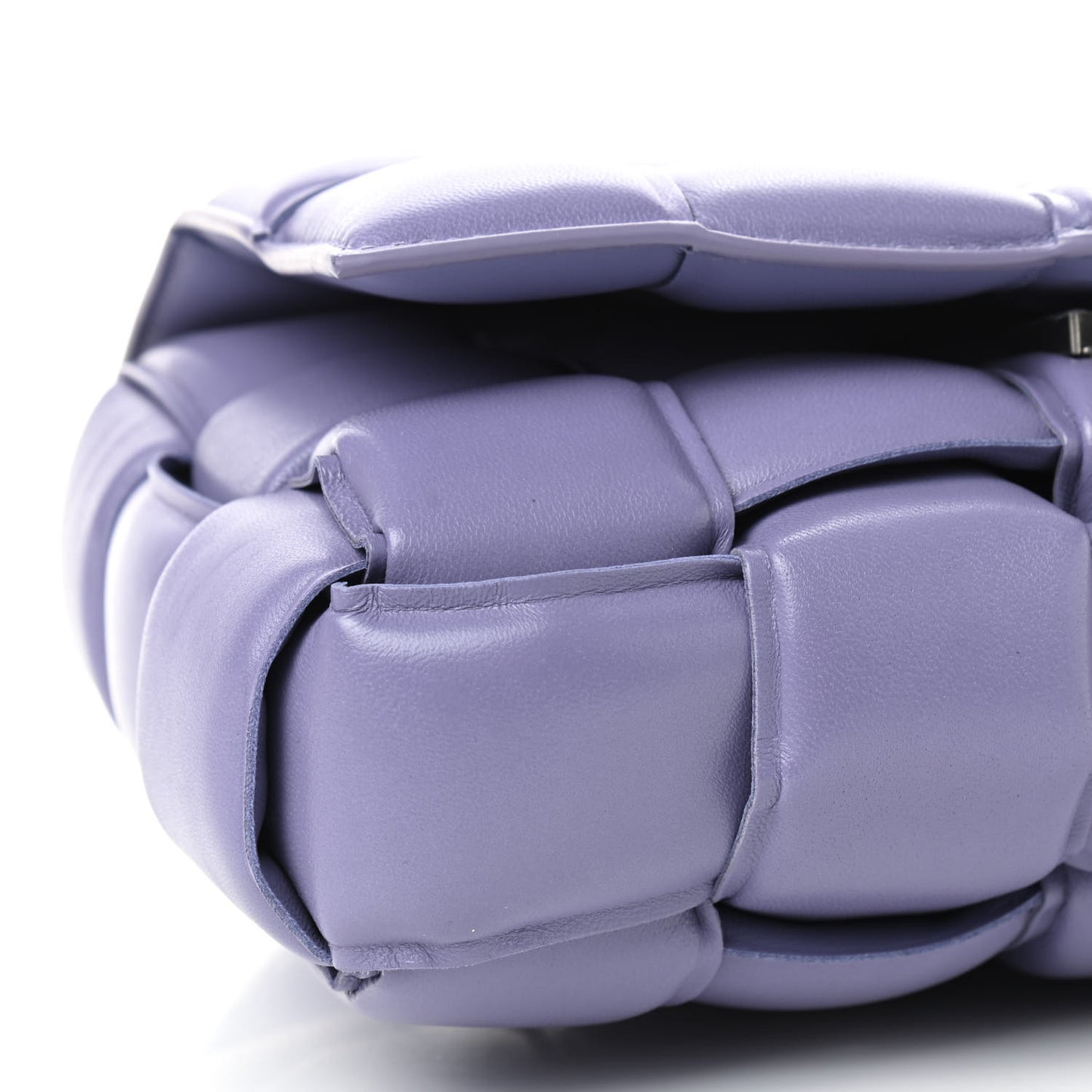 Nappa Maxi Intreccio Padded Cassette Crossbody Bag Lavender